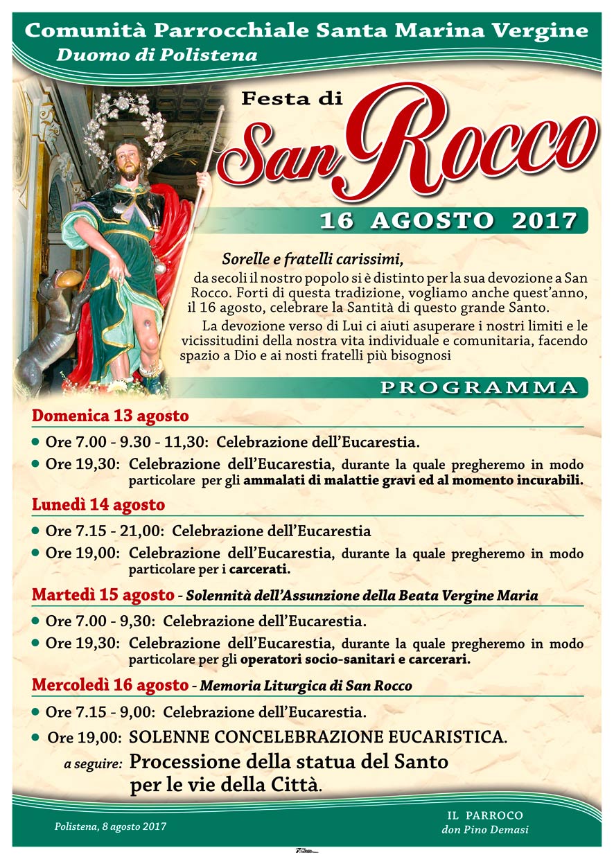 Festeggiamenti SAN ROCCO Polistena 2017