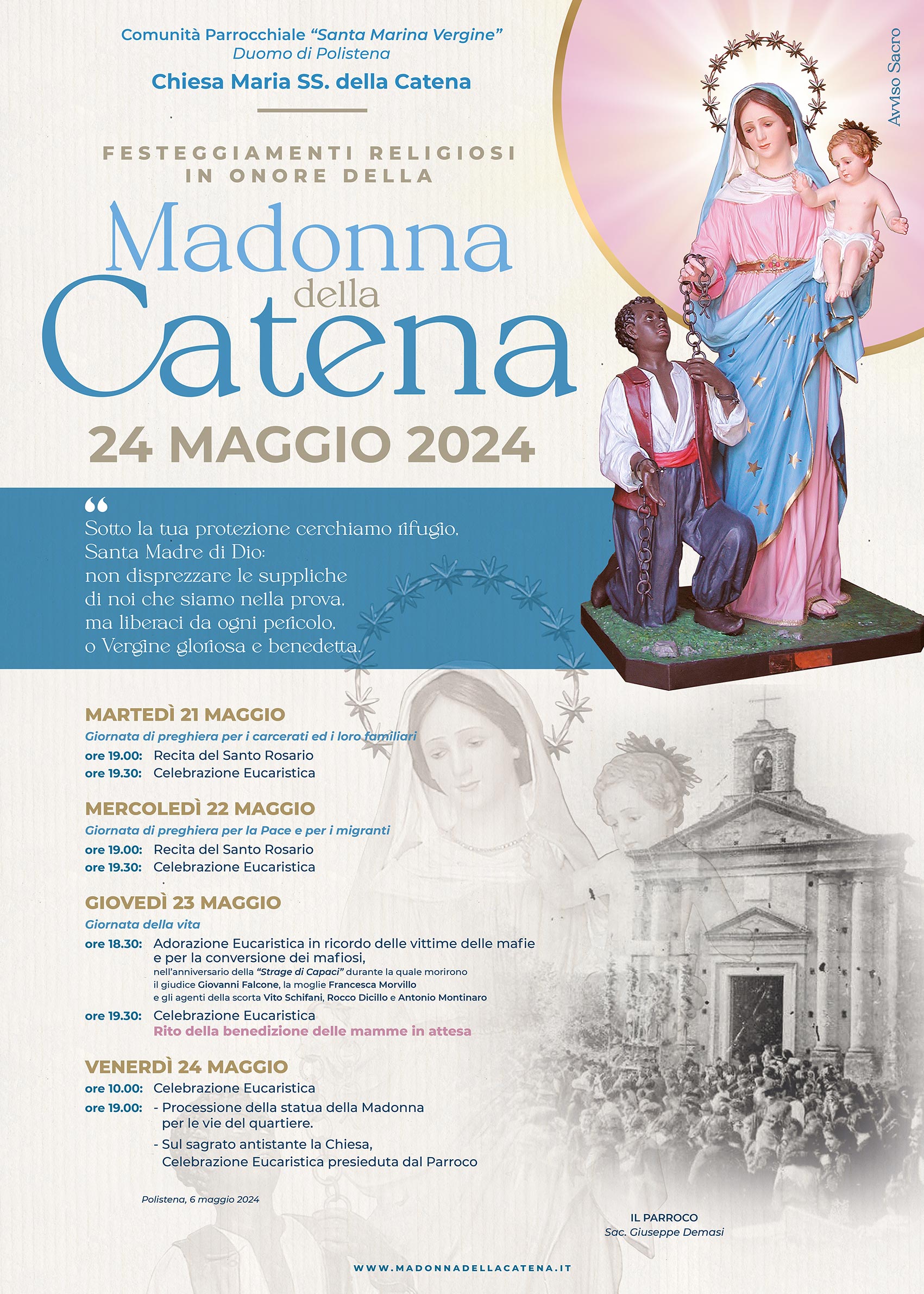Madonna della Catena – Festeggiamenti religiosi 2024