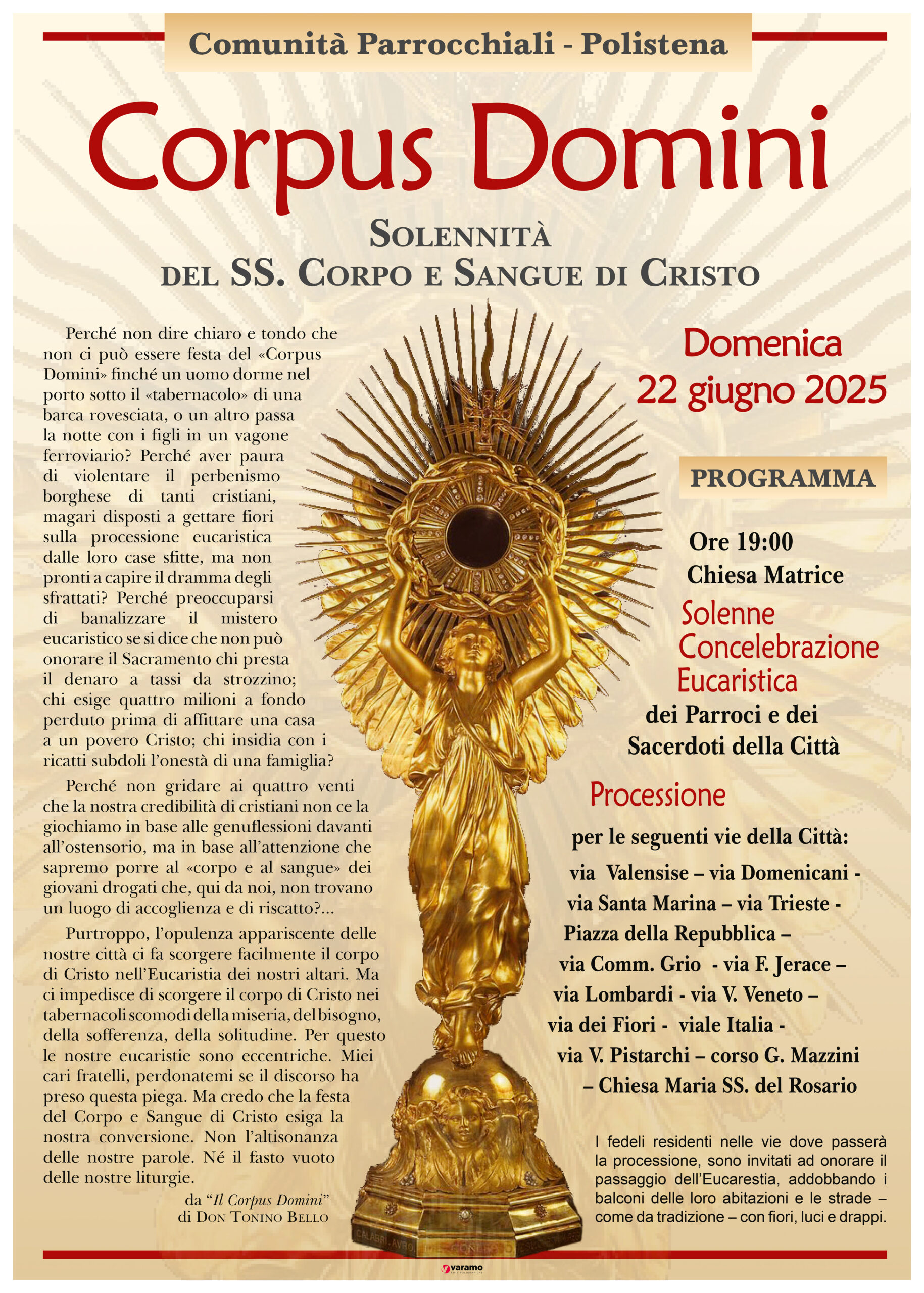 Solennità del Corpus Domini