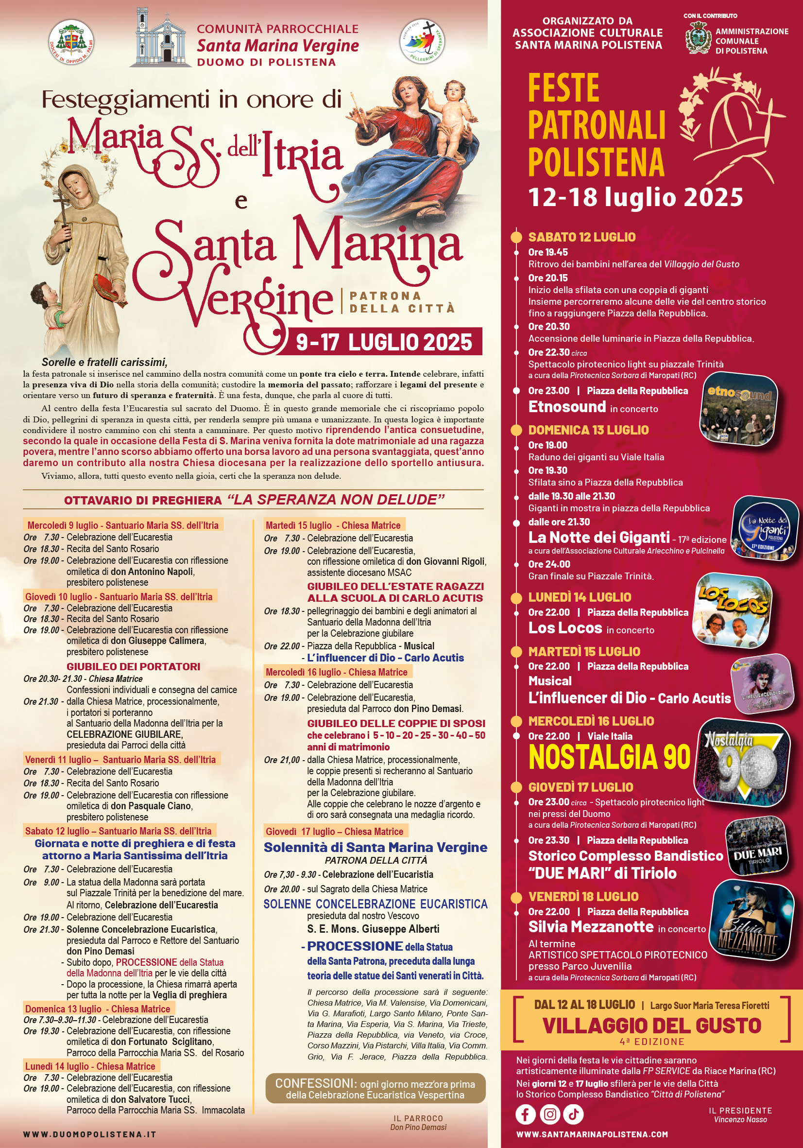 Festa Santa Marina Vergine 2025