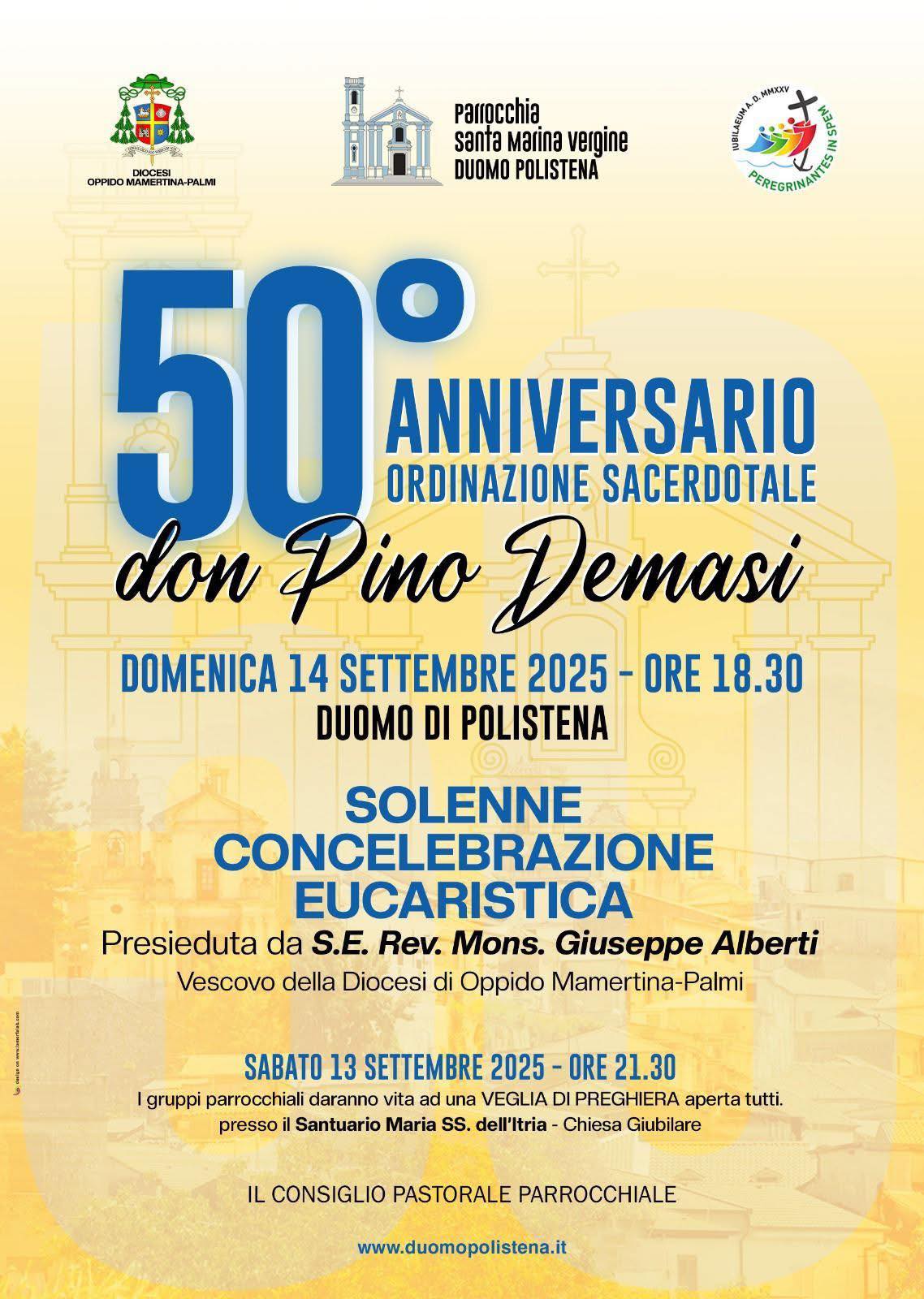 Veglia in preparazione alla festa del cinquantesimo di don Pino